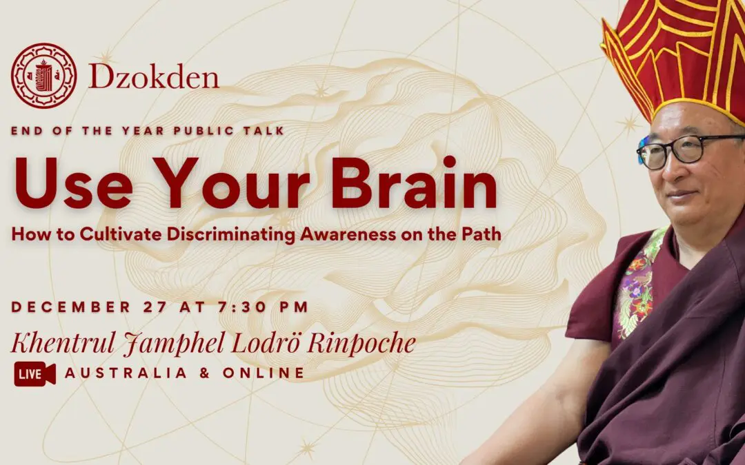 End of the Year Public Teaching: Use Your Brain: How to Cultivate Discriminating Awareness on the Path