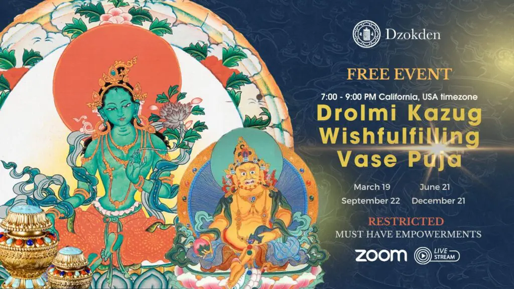 2026 Drolmi Kazug Wishfulfilling Vase Puja