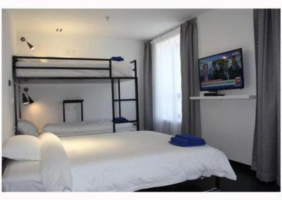 A bedroom in a hotel