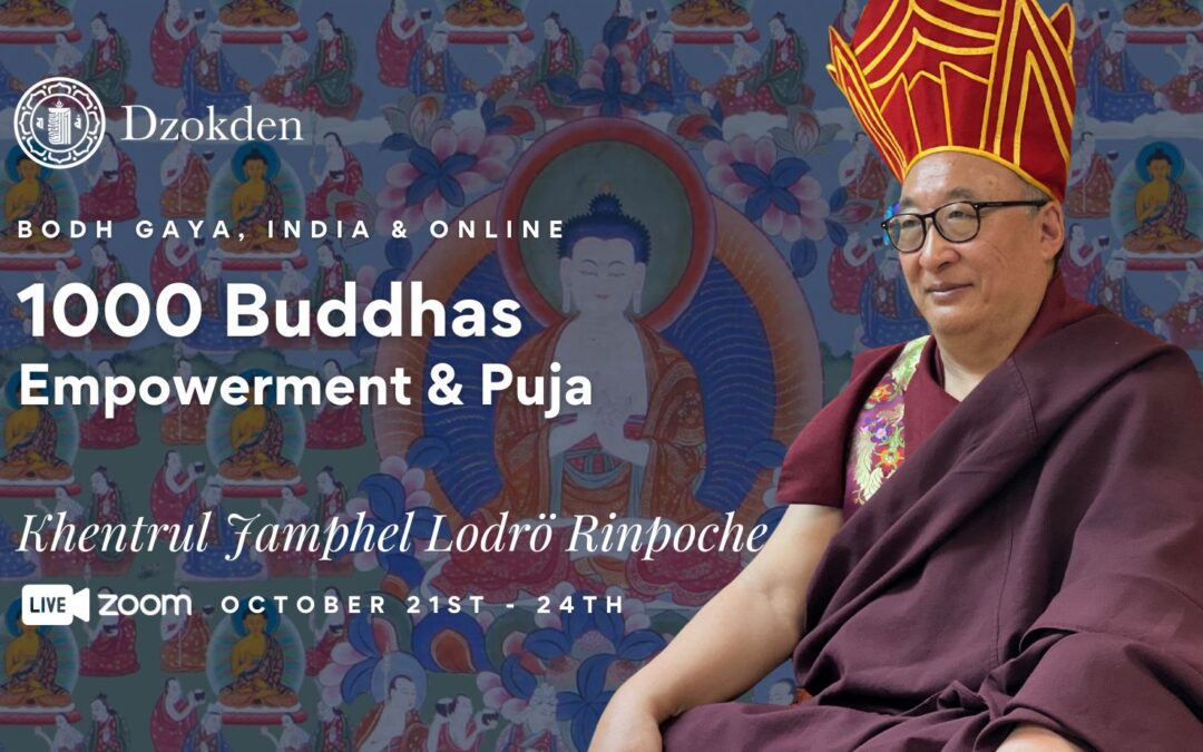 Online: iniziazione dei 1000 Buddha e puja con Khentrul Rinpoche