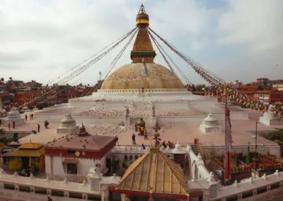 Boudha Stupa, Jarung Kashoris, embodiment of the enlightened mind of all the Buddhas, located in Boudhanath, Kathmandu, Nepal