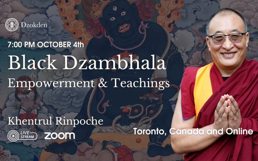 Iniziazione di Dzambhala Nero con Khentrul Rinpoche